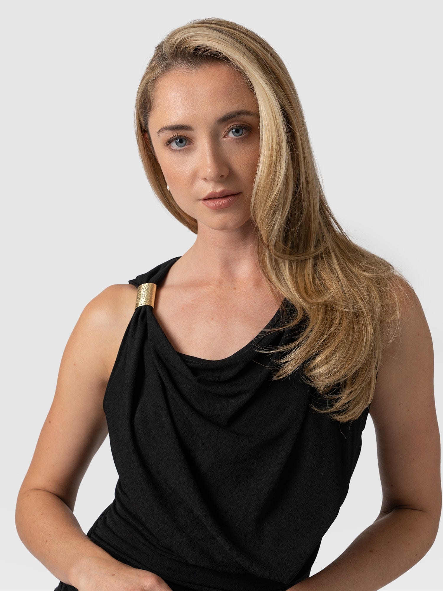Bronte Draped Dress Black - Women's Dresses | Saint + Sofia® EU
